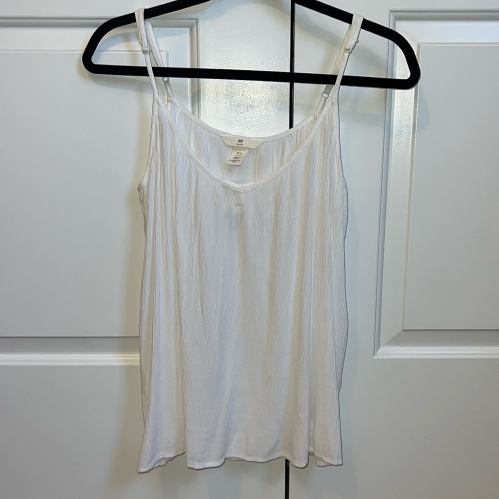 NWT H&M gauzy white tank
